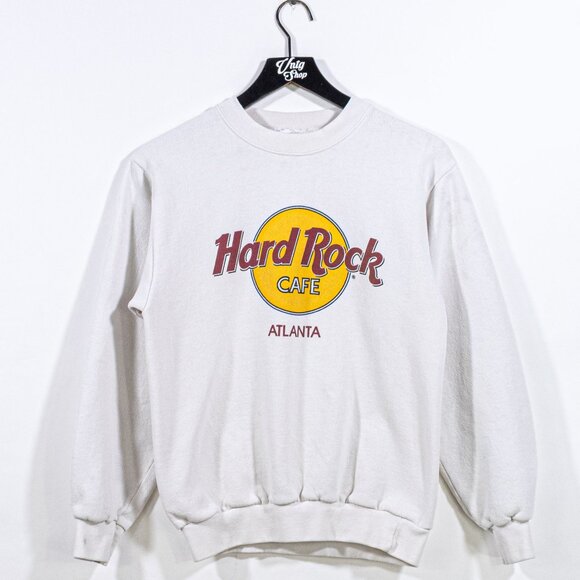 Hard Rock Cafe Atlanta Crewneck Sweatshirt Small VTG 90s Streetwear Logo - Picture 1 of 16